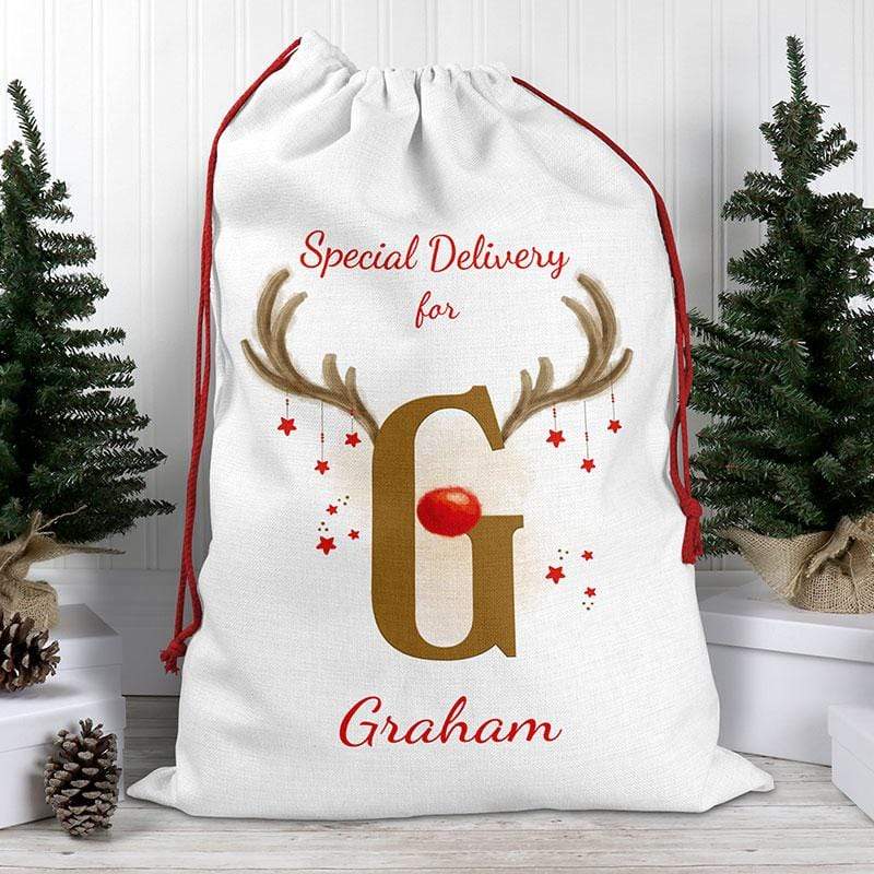 Alphabet Initial Santa Sack